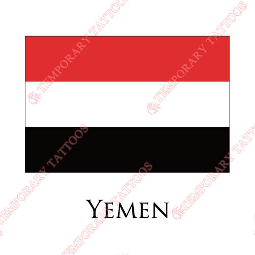 Yemen flag Customize Temporary Tattoos Stickers NO.2021